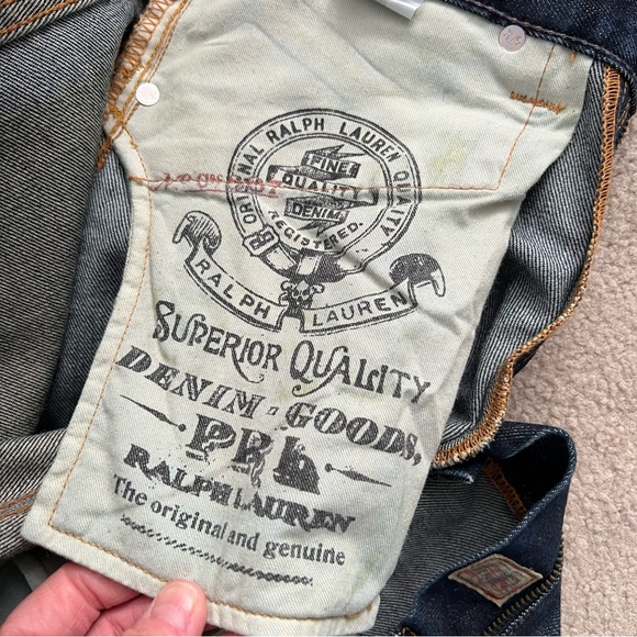 Polo Ralph Lauren 2009 Classic Straight 867 Raw Denim Dark Wash Rigid Jeans - Picture 8 of 11